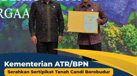 KemenATR/BPN RI Serahkan Sertipikat Tanah Candi Borobudur